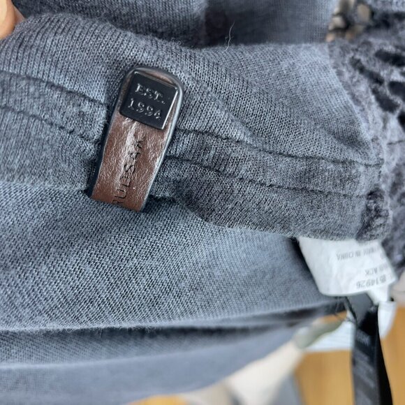 RUDSAK Sheer Back Lace Boho Beach Luxury Maxi Cover up Dress Charcoal sz XS - S - Picture 10 of 14